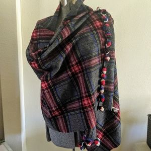 J. Crew Pom Pom 💯% Wool Scarf